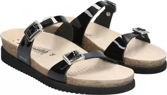 Mephisto Womens Halya Sandals In Black Patent