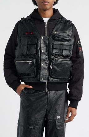 Rta Geronimo Tactical Mixed Media Hooded Bomber Jacket in Matte Black Tactical at Nordstrom, Size Xxx-Large
