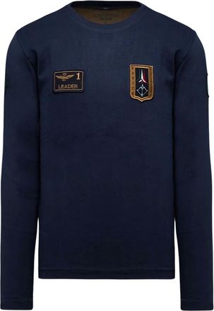 Aeronautica Camiseta de manga larga 262Ts 2568Uj 00703 - Tops - Hombre - Azul - 4XL