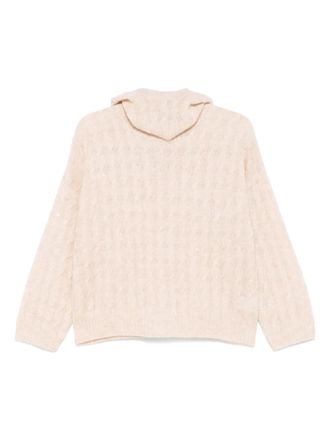 Brunello Cucinelli mohair-cotton-blend sweater - women - Cotton/Polyamide/Mohair/Wool/Polyester - M - Neutrals