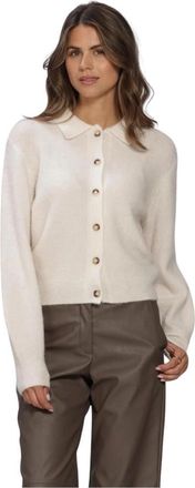 Knit-ted Danny Cardigan - Dames - Vesten - Beige - L - Wol - Truien & Vesten