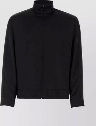 Valentino Garavani satin neck sweatshirt with zip pockets