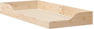 vidaXL Estructura De Cama Marr&oacute;n 100 X 210 Cm Madera Maciza De Pino Vidaxl