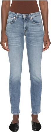 Dondup Straight Jeans - Dames - Regular Fit Jeans - Blauw - W31 - Katoen - Jeans