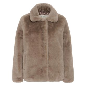 Kaffe KArosa Giacca in Finta Pelliccia - - Jackets - Donna - Beige - L