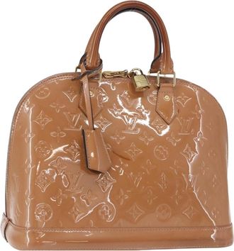 Louis Vuitton Alma Handbag Patent Leather Pink Patent_Leather Handbag (Pre-Owned)