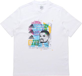 adidas Dame Avatar Bye Lillard Basketball Sports Printing Loose Round Neck Short Sleeve White GP3434