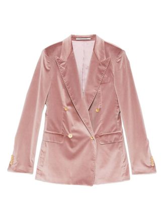 Tagliatore double-breasted blazer - women - Elastane/Cotton - 40 - Pink