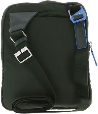 Piquadro Mens Crossbody Bag Green Recycled Nylon - Crossbody-Bags