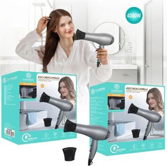 Trade Shop Trade Shop - Asciugacapelli Phon Fono Professionale 4000 Watt 2 Velocita Beccuccio Tx-8081