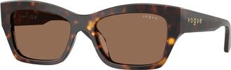 Vogue Eyewear Vo 5658Su Zonnebrillen - Dames - Zonnebrillen - Bruin - 53 MM - Accessoires
