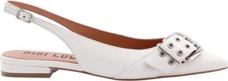 Bibi Lou Elegante Slingback Sandalen Aretha - Dames - Ballerinas - Wit - 40 EU - Schoenen