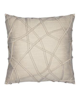 Elaine Smith Illusion Handmade dimensional applique Indoor & Outdoor Woven Accent Pillow in Linen at Nordstrom, Size 20X20
