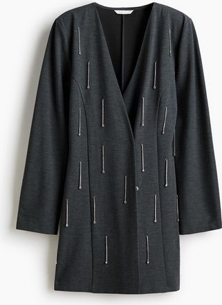 H&M Kleid mit Strassverzierung - Schwarz