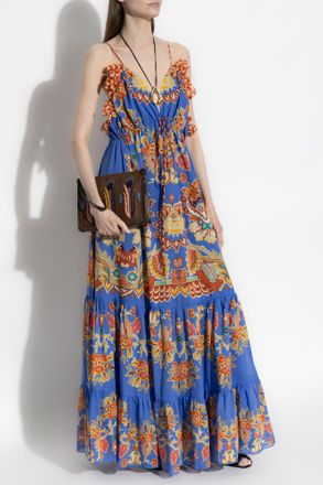 Etro Long Strappy Dress, Womens, Blue