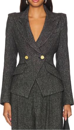 Smythe Crossover Blazer In Black Tweed