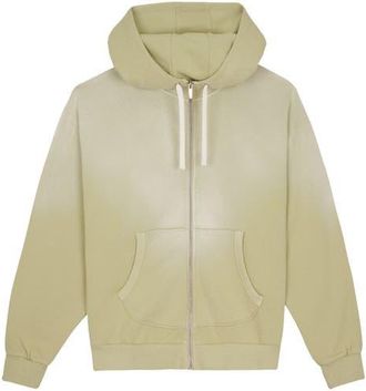 Brain Dead Padded Elbow Zip-Up Hoodie in Sand at Nordstrom, Size Xx-Large