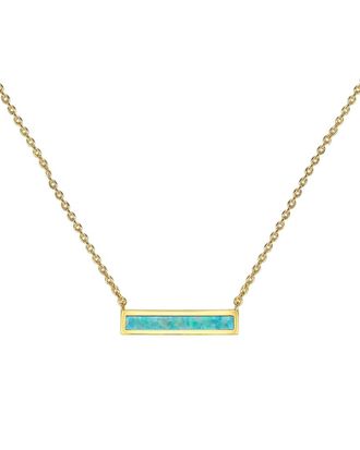 Liv Oliver 18K 3.25 Ct. Tw. Opal Bar Necklace