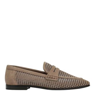 Brunello Cucinelli Brunello Cucinelli, Loafers, female, Beige, Size: 10 US Suede Penny Loafer