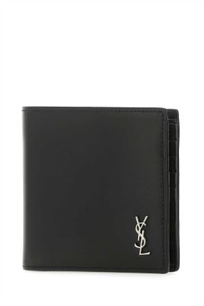 Saint Laurent 6077271jb0e 1000 Nero Calf Skin Portafogli Wallet
