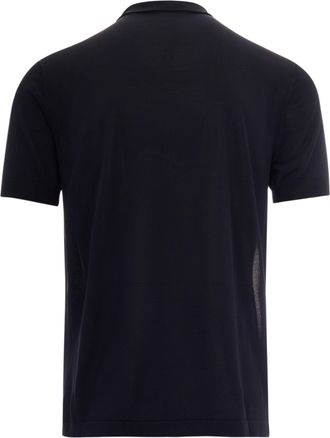 Emporio Armani Mens Polo Shirt Viscose Dark Navy T-shirts And Polos
