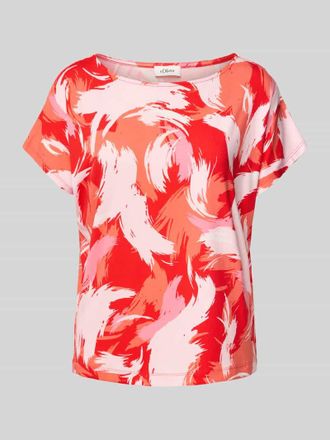 s.Oliver Red Label Relaxed Fit T-Shirt aus Viskose-Mix in Rot, Gr&ouml;&szlig;e 38