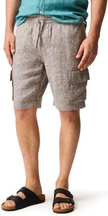 Rodd & Gunn Resort Slub Linen Drawstring Cargo Shorts in Mocha at Nordstrom, Size Xxx-Large
