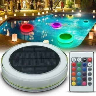 OEM Luz Solar Flotante Ip68 Impermeable Con Control Remoto, 1000 Mah, Rgb, Para Piscina Jard&iacute;n Y Decoraci&oacute;n-autres