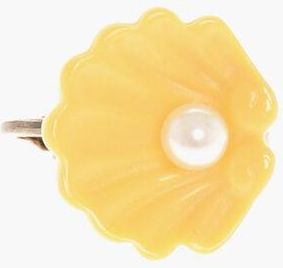 Dsquared2 Single Clip-On Shell Shaped Earring with Central Bead size Unica