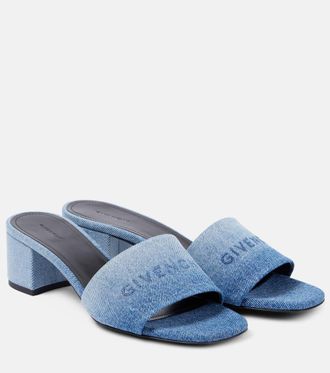 Givenchy Logo denim mules