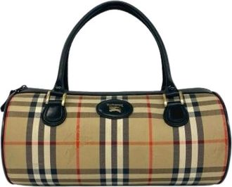 Burberry Pre-owned Stoffen Handtas - Dames - Vintage Handtas - Beige - ONE Size - Vintage