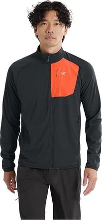 Arc'teryx Delta Jacket Mens Clothing Black/Dynasty : SM, Elastane/Fleece/Polyester