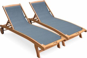 Sweeek Tumbonas jardin textileno antracita