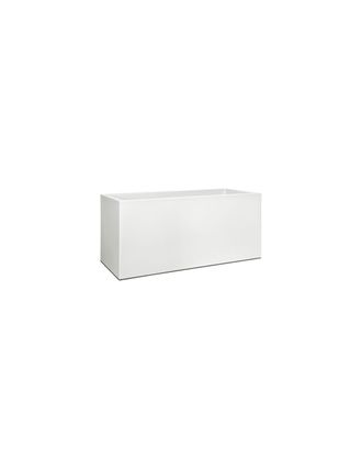 ELHO Pot Vivo Mat Rectangle Blanc 90cm Design Moderne, Mobilit&eacute; Int&eacute;gr&eacute;e - Elho