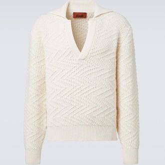 Missoni Polo en mezcla de lana en zigzag