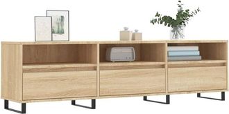 Berkfield Home TV Cabinet Sonoma Oak 150x30x44.5 cm Engineered Wood in Light Tan