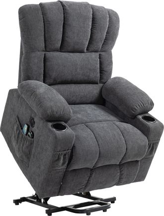 No Brand Sill&oacute;n De Masaje, Multifunci&oacute;n, 93 X 91 X 110 Cm, Gris Oscuro
