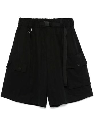 Yohji Yamamoto twill cargo shorts - Black