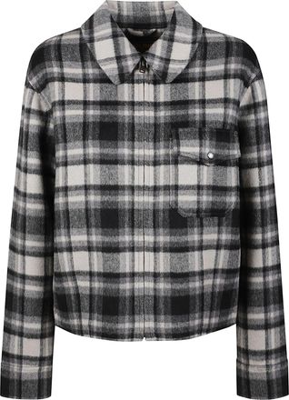 Woolrich Light Double Plaid Wool-Blend Shirt Jacket