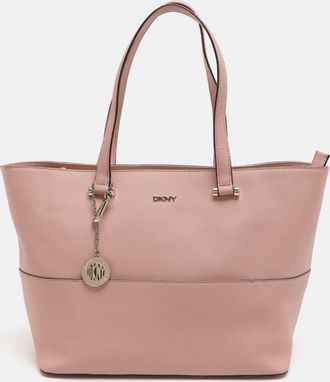 DKNY Dkny Bryant Park Blush Pink Saffiano Leather Shopper Tote