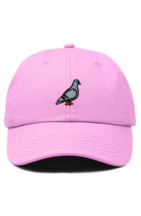 Dalix Pigeon Embroidered Everyday Hat in Light Pink at Nordstrom