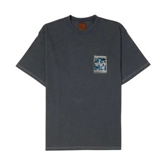 Nudie Jeans Koffe Life Tracks III Tee - Tops - Hombre - Gris - S