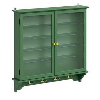 SoBuy Sobuy Armario De Pared Colgante Multiusos Con Puertas De Cristal Vitrina Cl&aacute;sica Estrecha Con Estantes Ajustables Mueble Suspendido Para Sal&oacute;n, Ba&ntilde;o O