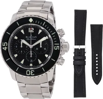 Blancpain Fifty Fathoms Chronograph Automatic Black Dial Mens Watch 5085F-1130-52A