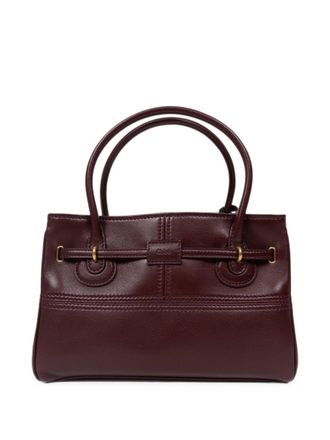 Chlo&eacute; Leather Shoulder Bag - Burgundy