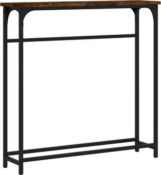 vidaXL Vidaxl - Mesa Consola Madera De Ingenier&iacute;a Roble Ahumado 75x19,5x75 Cm