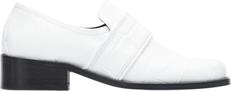 by FAR Croco Ge&euml;mbosseerde Leren Ballerinas - Dames - Ballerinas - Wit - 40 EU - Leer - Schoenen