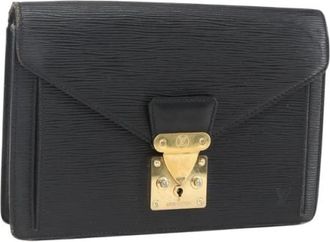 Louis Vuitton Pre-owned Vintage Clutch - Dames - Vintage Clutch - Zwart - ONE Size - Leer - Vintage