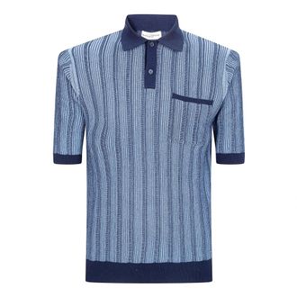 Ballantyne Polo Shirts, male, Blue, Size: 2XL Short Sleeves Polo