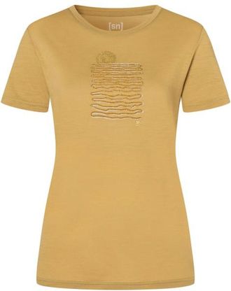 super.natural Sea Line Tee Merinoshirt f&uuml;r Damen | sahara / various